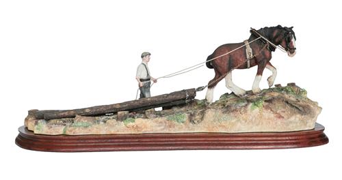 Lot 60 - Border Fine Arts 'Logging', model No. B0700 by Ray Ayres, limited edition 18/1750, on wood...