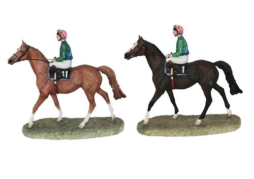 Lot 66 - Border Fine Arts 'On Parade' (Racehorse and Jockey), model No. B0801 by Anne Wall, limited...