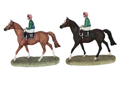 Lot 66 - Border Fine Arts 'On Parade' (Racehorse and Jockey), model No. B0801 by Anne Wall, limited...