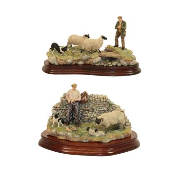 Lot 71 - Border Fine Arts 'Safe Delivery' (Shepherd with Ewe lambing), model No. JH96, limited edition...
