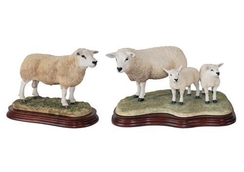 Lot 81 - Border Fine Arts 'Texel Ewe and Lambs' (Style Two), model No. B0658, limited edition 735/1500,...