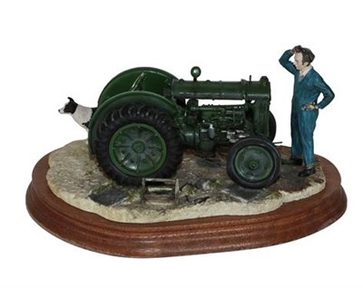 Lot 93 - Border Fine Arts 'Won't Start' (Tractor, Farmer and Collie), model No. B0299 by Ray Ayres, on...