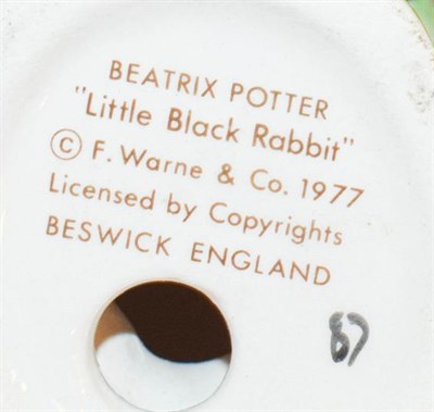Lot 137 - Beswick Beatrix Potter Figures Comprising:  Benjamin Bunny Sat on a Bank, First Version; Cecily...