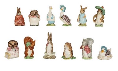 Lot 139 - Beswick Beatrix Potter Figures Comprising:  Benjamin Bunny, Second Version; Fierce Bad Rabbit,...