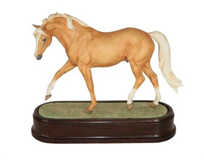 Lot 166 - Royal Worcester Palomino ''Yellow Straw'', model No. RW3882 by Doris Lindner, limited edition...