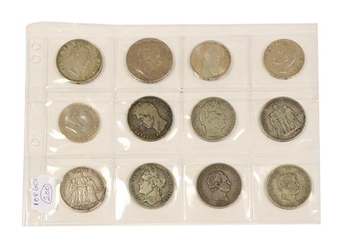 Lot 2023 - 12 x European 19th & Early 20th Century Silver Coins (including 9 x crown size) comprising:...