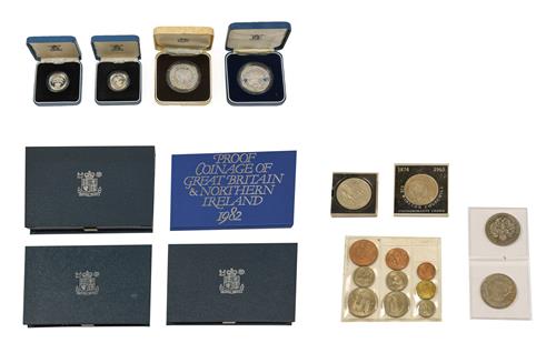 Lot 2025 - 4 x UK Royal Mint Proof Sets: 1982, 1983 with certificate,  1984 no certificate & 1985 with...