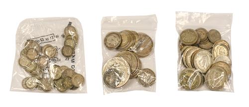 Lot 2028 - £1.65 Face Value Pre-20 Silver, mostly Victoria & Edward VII, wt. 176g & £1.75 face value...