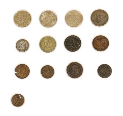 Lot 2029 - 6 x Foreign Silver Coins comprising: USA, Morgan dollar: 1878s (San Francisco Mint), minor obv....