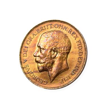 Lot 2042 - George V, 'Hollow Neck Penny' 1911, obv. the King's neck slightly modified with a distinct...