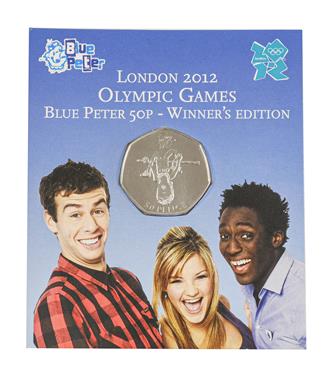 Lot 2061 - Elizabeth II, 2009 ''Blue Peter - Olympics'' Brilliant Uncirculated Fifty Pence. Obv: Fourth...