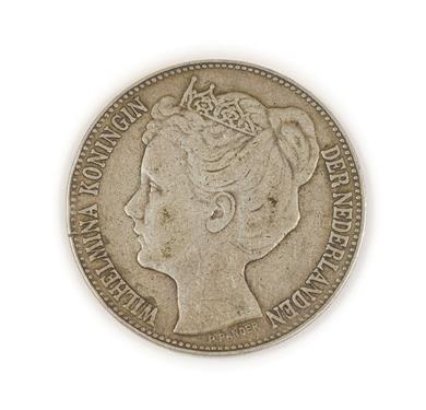 Lot 2078 - Netherlands, Silver 2½ Guilders 1898, obv. profile bust of Queen Wilhelmina by P.Pander, rev....