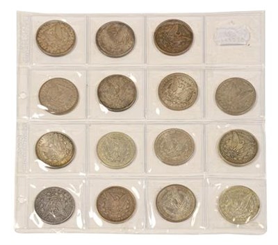 Lot 2101 - USA, 15 x 'Morgan' Silver Dollars comprising:  1878s (San Francisco Mint), 1879, 1879s, 1880...
