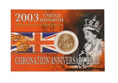 Lot 2112 - Elizabeth II, Sovereign 2003, Queen's portrait by Rank-Broadley, Pistrucci  rev., encapsulated...