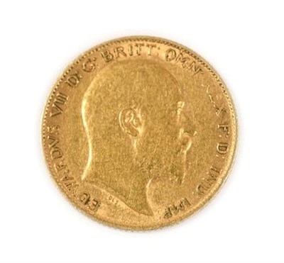 Lot 2118 - Edward VII, 1910 Half-Sovereign. Obv: Bare head of Edward VII right, DES below truncation for...
