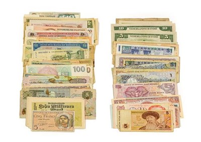Lot 2128 - A Miscellany of Approximately 300 x World Banknotes. This group is comprised of multiple...
