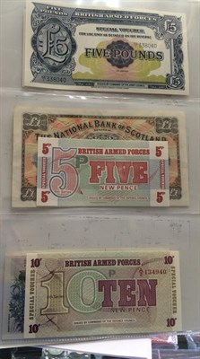 Lot 2153 - A Ring Binder Containing a Collection of Bank of England Notes comprising: 10 shillings Fforde...