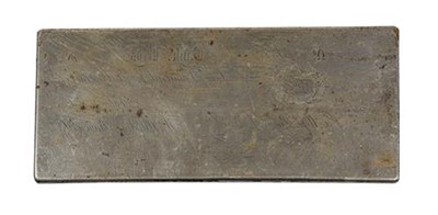 Lot 2157 - A 19th Century Cheque/Sight Note Steel Printing Plate, inscribed  'Bank  Leeds' 'On Demand Pay...