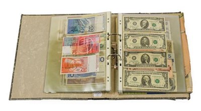Lot 2166 - A Collection of Approximately 220 x Foreign Banknotes, contained in a lever-arch file; various...