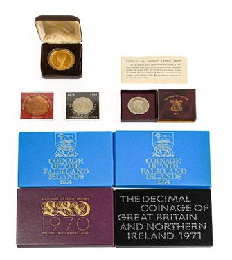 Lot 2176 - Miscellaneous Lot  comprising: UK, 2 x proof sets 1970 & 1971, in cases of issue, some light toning