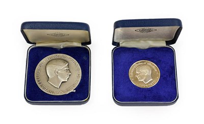 Lot 2187 - Two Commemorative Silver Medals, both struck by Pinches & comprising: (1) 'Investiture of...