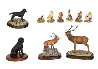 Lot 172 - Border Fine Arts Stag Models Including: 'Highland Challenge' (Pair of Stags Fighting), model...
