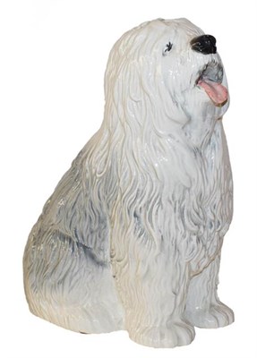 Lot 174 - ~ Beswick Fireside Old English Sheep Dog, model No. 2232, grey and white gloss