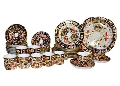 Lot 235 - A quantity of Royal Crown Derby Old Imari including coffee cans and saucers, side plates and...