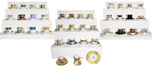 Lot 267 - ~A quantity of coffee cans and saucers from various factories including Royal Worcester, Royal...