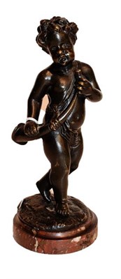 Lot 276 - After Claude Michel called Clodion (French 1738-1814) A 19th century bronze figure of a cherub on a