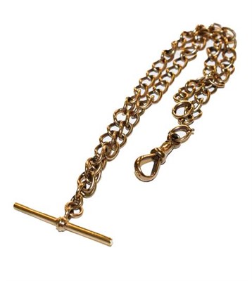 Lot 317 - An albert chain, stamped '9' and '.375', length 41.5cm