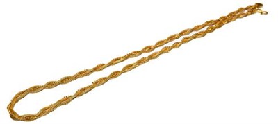 Lot 324 - A fancy link necklace, clasp stamped '916', length 51cm