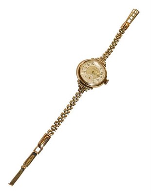 Lot 340 - A 9 carat gold lady's Omega wristwatch, with later attached 9 carat gold bracelet