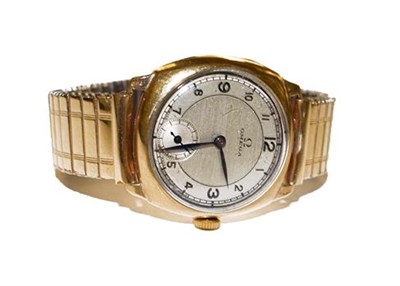 Lot 342 - An Omega 9 carat gold wristwatch, on later expandable bracelet