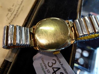Lot 342 - An Omega 9 carat gold wristwatch, on later expandable bracelet