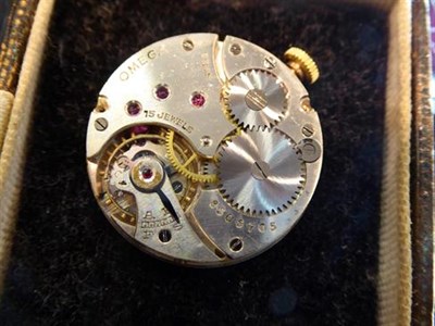 Lot 342 - An Omega 9 carat gold wristwatch, on later expandable bracelet