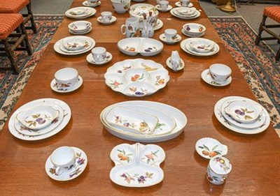 Lot 380 - An extensive Royal Worcester ''Evesham'' pattern dinner and tea service including plates, mugs,...