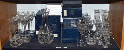 Lot 389 - A part suite of Stuart Crystal drinking glasses, including wine glasses, hock glasses and...