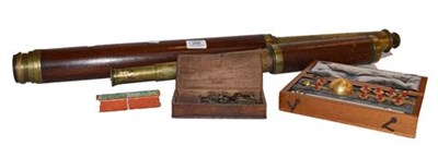 Lot 395 - ~ A brass and mahogany telescope makers T. Harris & Son, London, inscribed Day or Night,...