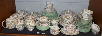 Lot 397 - An extensive Minton ''Haddon Hall'' dinner and tea service including soup tureen and cover, two...