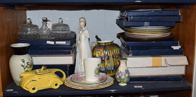 Lot 417 - ~A group of 20th century decorative items including two Royal Doulton figures from the...