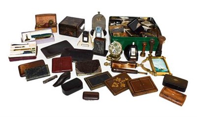 Lot 443 - A quantity of various matchbox holders including novelty examples, a group of desk seals,...