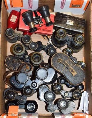 Lot 460 - A box of various binoculars including Prinz, Negretti & Zambra and others