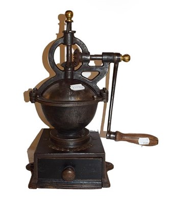 Lot 467 - A late 19th/early 20th century coffee grinder 'Goldenberg Garrantie', 40cm high