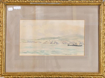 Lot 1007 - Sir Muirhead Bone HRWS (1876-1953) a view of the Cap Della Roca, Portugal, signed and inscribed...