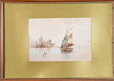 Lot 1011 - Probably William Frederick Settle of Hull (1821-1897), Naval ships in open waters, monogrammed WFS