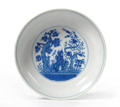 Lot 228 - A Chinese Porcelain Saucer Dish, Daoguang reign mark and probably of the period, painted in...
