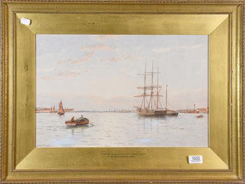 Lot 1033 - G.S. Walters RBA (19th/20th century)  Timberships on the river at Yarmouth, signed watercolour,...
