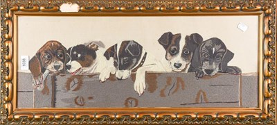 Lot 1038 - Susan Harper (Contemporary) a double portrait of dogs, oil on canvas signed and dated 2003 together