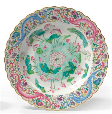Lot 240 - A Chinese Porcelain Plate, en suite with the previous lot, seal mark in red, 24cm diameter